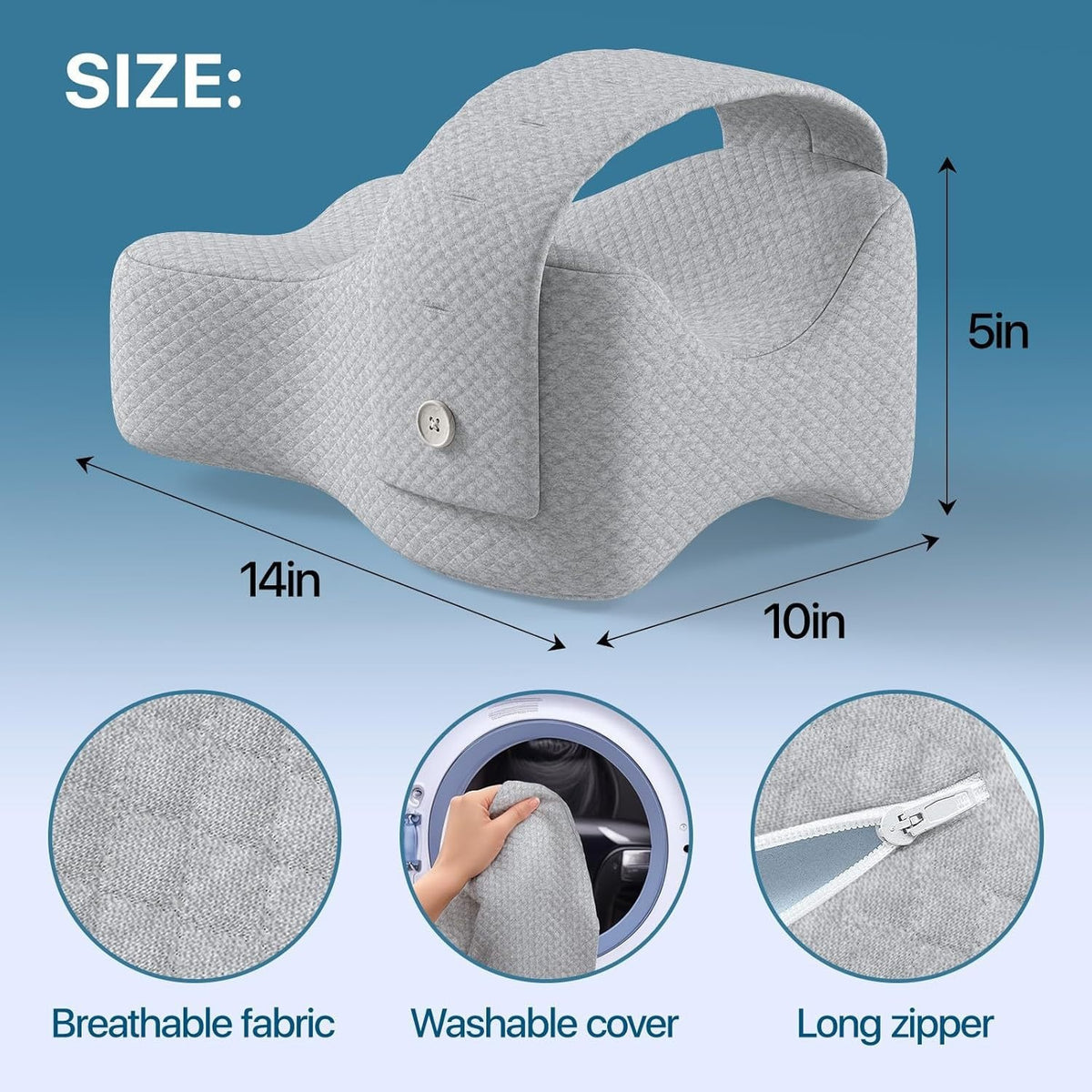 Cross-border memory foam leg pillow, slow rebound knee pillow, pregnant women's side leg pillow, leg pillow for sleeping with raised leg pads